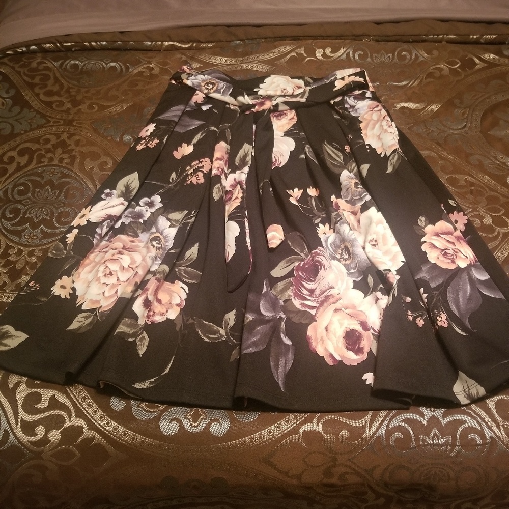 Black Mid Length Skirt